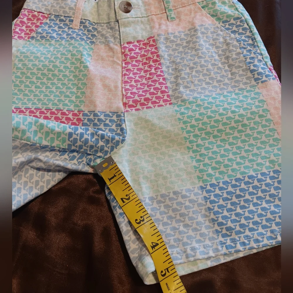 Vineyard Vines For Target Girls Shorts Sz5T Patchwork Whale‎ Print